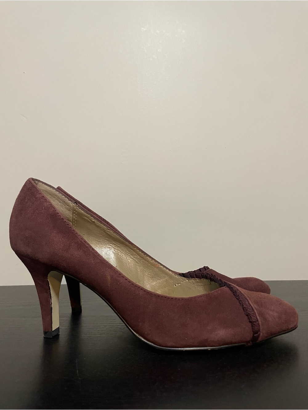 Liz Claiborne Chocolate Brown Suede Mid Heel Pumps | Womens Size 7 1/2